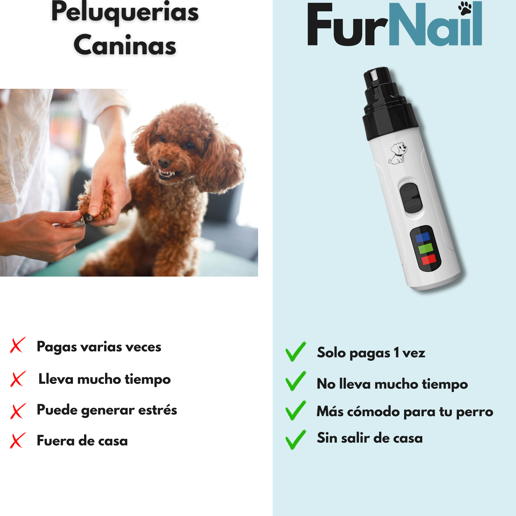 FurNail™ Lima las uñas de tu perro sin estrés